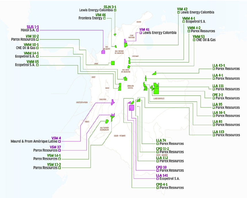 Áreas Asignadas Ronda Colombia 2021